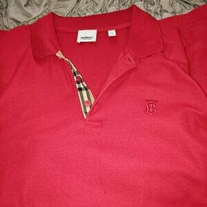 Burberry Red Polo Shirt for Men